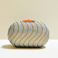 Polyester Waves Oval Evening Bags sku image 1