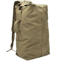 Unisex Solid Color Canvas Zipper Functional Backpack Hiking Backpack main image 5