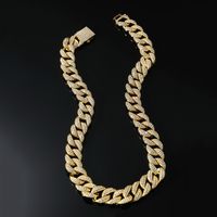 Hip-hop Exaggerated Chain Alloy Plating Inlay Rhinestones Men's Necklace main image 1
