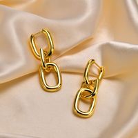 1 Pair Simple Style Classic Style Geometric Plating Brass Gold Plated Drop Earrings main image 4