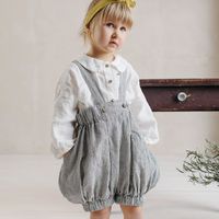 Simple Style Solid Color Linen Baby Clothing Sets main image 4