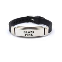 1 Piece Fashion Simple Style Letter Silica Gel Plating Unisex Wristband sku image 1
