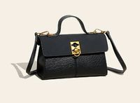 Women's Medium Pu Leather Solid Color Vintage Style Classic Style Square Flip Cover Shoulder Bag main image 3