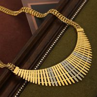 Ig-stil Glam Geometrisch Titan Stahl Überzug Inlay Strasssteine 18 Karat Vergoldet Halskette main image 7