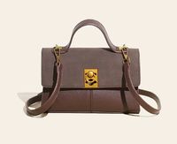 Women's Medium Pu Leather Solid Color Vintage Style Classic Style Square Flip Cover Shoulder Bag sku image 2