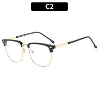 Casual Simple Style Solid Color Ac Square Full Frame Optical Glasses sku image 2