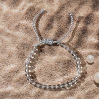 Vacation Bohemian Beach Round Glass Beaded Drawstring Women's Bracelets sku image 2