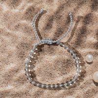 Vacaciones Bohemio Playa Ronda Vidrio Con Cuentas Cordón Mujeres Pulsera sku image 2