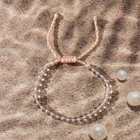 Vacation Bohemian Beach Round Glass Beaded Drawstring Women's Bracelets sku image 3