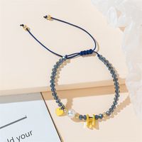 Simple Style Letter Artificial Crystal Beaded Braid Women's Bracelets main image 4