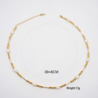 Freshwater Pearl Copper Gold Plated Casual Vintage Style Vacation Beaded Plating Round Necklace main image 2