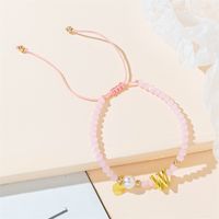 Simple Style Letter Artificial Crystal Beaded Braid Women's Bracelets sku image 1