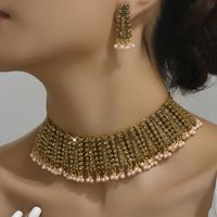 Vintage Style Color Block Square Alloy Plating Inlay Rhinestones Women's Jewelry Set main image 1