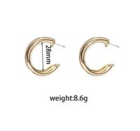 1 Pair Simple Style Solid Color Plating Alloy White Gold Plated Gold Plated Ear Studs main image 2