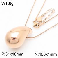 Stainless Steel 18K Gold Plated Retro Streetwear Plating Geometric Earrings Necklace sku image 20