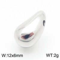 1 Pair Modern Style Water Droplets Plating Stainless Steel 18K Gold Plated Ear Studs sku image 1