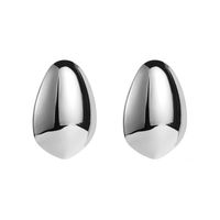 1 Pair Elegant Oval Plating Alloy Ear Studs main image 4