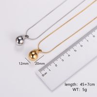 Stainless Steel 18K Gold Plated Elegant Water Droplets Pendant Necklace main image 2
