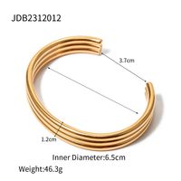 Stainless Steel Ig Style Solid Color Plating Bangle sku image 2