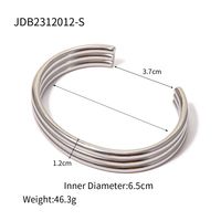 Stainless Steel Ig Style Solid Color Plating Bangle sku image 1
