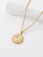 Simple Style Commute Letter Copper Plating 18k Gold Plated Pendant Necklace sku image 2