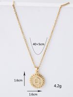 Simple Style Commute Letter Copper Plating 18k Gold Plated Pendant Necklace main image 3