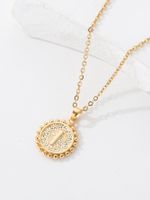 Simple Style Commute Letter Copper Plating 18k Gold Plated Pendant Necklace sku image 1