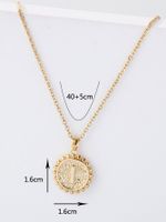 Simple Style Commute Letter Copper Plating 18k Gold Plated Pendant Necklace main image 2