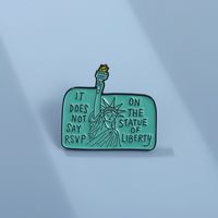 Cute Cartoon Character Statue Of Liberty Alloy Plating Unisex Brooches main image 1