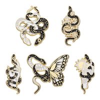 Vintage Style Flower Snake Butterfly Alloy Plating Unisex Brooches main image 6