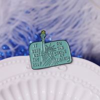Cute Cartoon Character Statue Of Liberty Alloy Plating Unisex Brooches main image 5