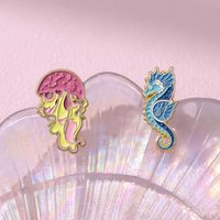 Cute Conch Hippocampus Octopus Alloy Plating Unisex Brooches main image 5