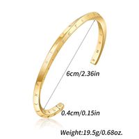 Stainless Steel IG Style Simple Style Roman Style Letter Swirl Pattern Bangle main image 2