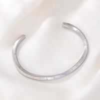 Stainless Steel IG Style Simple Style Roman Style Letter Swirl Pattern Bangle main image 8