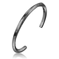 Stainless Steel IG Style Simple Style Roman Style Letter Swirl Pattern Bangle sku image 3