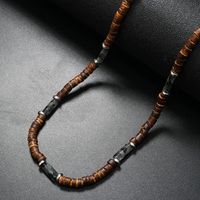 Ethnischer Stil Geometrisch Legierung Ein Naturstein Kokosnuss Schale Perlen Männer Halskette sku image 5
