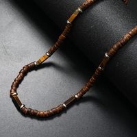 Ethnischer Stil Geometrisch Legierung Ein Naturstein Kokosnuss Schale Perlen Männer Halskette sku image 6