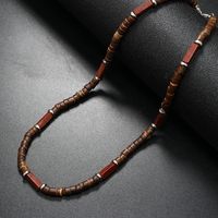 Ethnic Style Geometric Alloy Natural Stone Coconut Shell Beaded Men's Necklace sku image 8