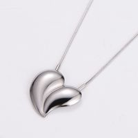 Stainless Steel 18K Gold Plated Rose Gold Plated Elegant Plating Heart Shape Pendant Necklace sku image 1