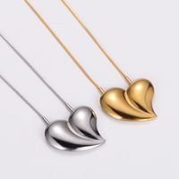 Stainless Steel 18K Gold Plated Rose Gold Plated Elegant Plating Heart Shape Pendant Necklace main image 1
