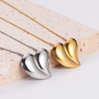 Stainless Steel 18K Gold Plated Rose Gold Plated Elegant Plating Heart Shape Pendant Necklace main image 3