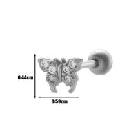 1 Piece Ear Cartilage Rings & Studs Simple Style Geometric 316 Stainless Steel  Copper Plating Inlay Zircon sku image 2