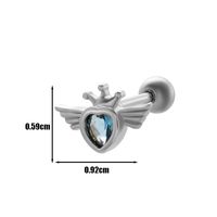 1 Piece Ear Cartilage Rings & Studs Simple Style Geometric 316 Stainless Steel  Copper Plating Inlay Zircon sku image 10