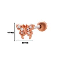 1 Piece Ear Cartilage Rings & Studs Simple Style Geometric 316 Stainless Steel  Copper Plating Inlay Zircon sku image 8