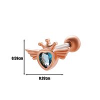 1 Piece Ear Cartilage Rings & Studs Simple Style Geometric 316 Stainless Steel  Copper Plating Inlay Zircon sku image 19