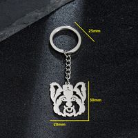 Japanese Style Sweet Artistic Animal Dog Stainless Steel Polishing Bag Pendant Keychain sku image 3