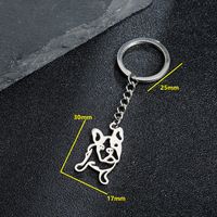Japanese Style Sweet Artistic Animal Dog Stainless Steel Polishing Bag Pendant Keychain sku image 8