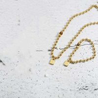 Stainless Steel 18K Gold Plated Classic Style Streetwear Plating Heart Shape Lock Bracelets Necklace sku image 2