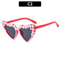 Vacation Wings Ac Special-Shaped Mirror Inlaid Pearls Full Frame Women's Sunglasses sku image 2