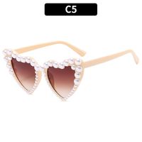 Vacation Wings Ac Special-Shaped Mirror Inlaid Pearls Full Frame Women's Sunglasses sku image 5